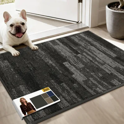 Produktbild von Fußmatte Innen Grau 50x80cm rutschfest waschbar Schmutzfangmatte