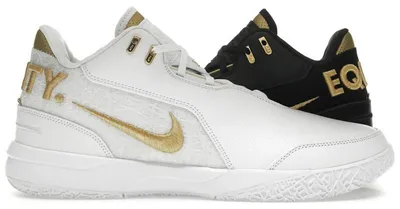 Image de Nike LeBron NXXT Gen AMPD "White Black & Gold" noir/blanc, taille : 37,5