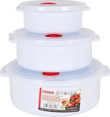 Produktbild von Frischhaltedosen Set 6tlg Vorrats Dosen Behälter Lunchbox Mikrowelle