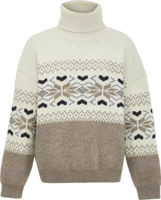 Image de Pull pour femmes Jalene - gris chiné multicolore, XL/XXL