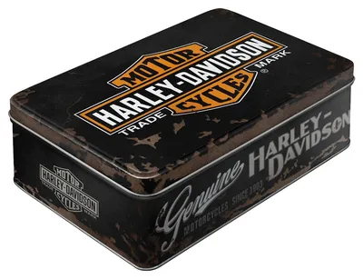 Produktbild von Nostalgic-Art Retro Vorratsdose Flach, 2,5 l, Harley-Davidson – Genuine