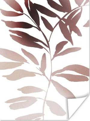 Produktbild von MuchoWow® Poster Blättern - Design - Abstrakt 90x120 cm - Wohnzimmer