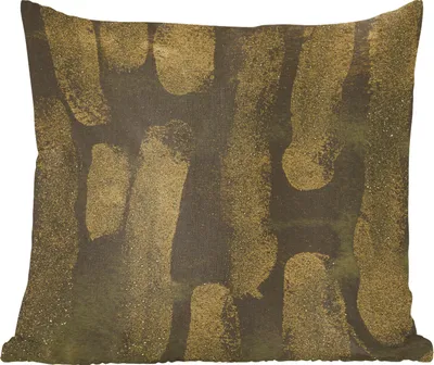 Produktbild von MuchoWow® Zierkissen Sofakissen Wohnzimmer Dekokissen 45x45 cm Gold - Schwarz - Luxus - Schlafpolster - Polster für das Sofa