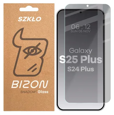 Produktbild von Bizon Glass Clear Shadow Privacy Panzerglas für Galaxy S25 Plus / S24 Plus, getönt