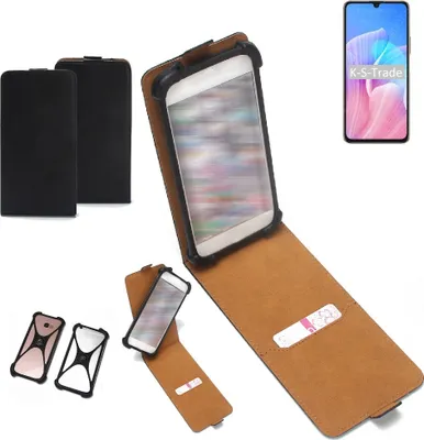 Produktbild von K-S-Trade Handyhülle Schutzhülle kompatibel mit Huawei Enjoy Z 5G Hülle Case Cover Flip Style Bumper schwarz 1x