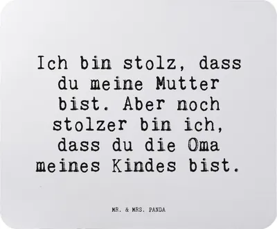 Produktbild von Mr. & Mrs. Panda Mauspad Ich bin stolz, dass... - Aquarellblau - Geschenk, pc mausunterlage, Mouse Pad, Mousepad, schöner Spruch, computermatte, mousematte, Großmutter