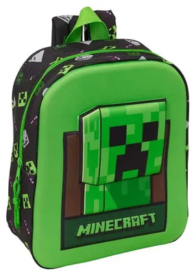 Produktbild von Safta Minecraft 3d 6l Rucksack Grün  Kinder Grün One Size