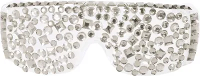 Produktbild von Disco Brille Diamanten weiss-silber - Einheitsgröße