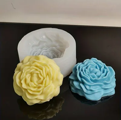 Produktbild von GKA wunderschöne Seifenform Kerzenform Pfingstrose Rose Silikon Form für handgemachte Seifen Kerzen Seife gießen Seifenform Kerze Silikonform