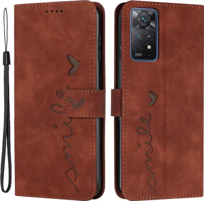 Produktbild von Xiaomi Redmi Note 11 Pro 5G Hülle - Coverup Smile Klapphülle - Braun