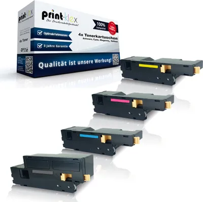 A product shot of toner cartridges and their packaging.