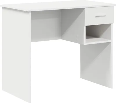 Produktbild von Möbel Tisch mit Stauraum Weiß 90x49.5x75 cm Holzwerkstoff - Schreibtische 869266