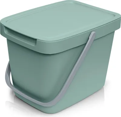 Produktbild von YourCasa® Biomülleimer Küche - 6L mit Deckel und Wandaufhängung Mint