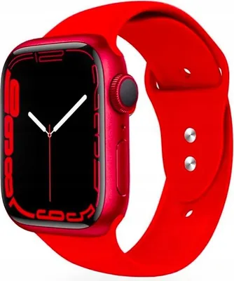 Obrázok produktu pre Športový gumový náramok pre Apple Watch 3 4 5 6 7 8 9 SE 38/40 mm, červený
