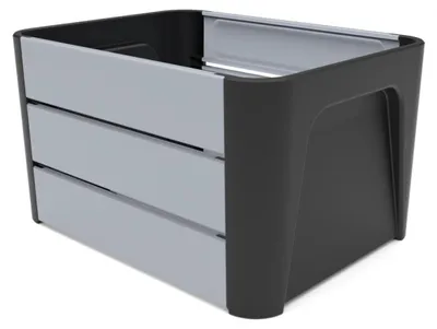 Produktbild von Mirage DIY Fahrrad Transportkiste Transportbox schwarz / grau 24 Liter