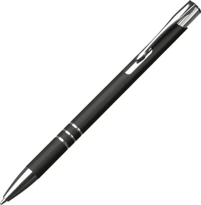 Produktbild von Schlanker Kugelschreiber / aus Metall / Farbe: schwarz