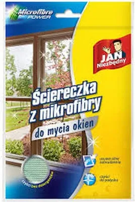 Zdjęcie produktu dla Jan Niezbędny Ściereczka z mikrofibry do mycia okien 1szt