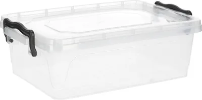 Imagen del producto de KOTARBAU® Caja de almcenamiento pequeña 3,8 L, Caja de plástico, Contenedor, Caja con Tapa, Caja Transparente para Objetos pequeños, Caja con Cierre hermético para Accesorios