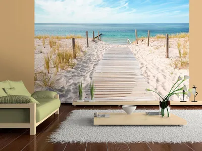 Produktbild von Vlies Fototapete 400x280 cm Tapeten Wandtapete XXL MEER STRAND NATUR HIMMEL LANDSCHAFT c-A-0054-a-b
