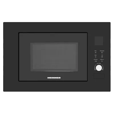 Obrázek produktu pro Heinner HMW-BI2360BK, Vestavěné, Mikrovlnná trouba s grilem, 23 l, 800 W, Vestavěný displej, LED