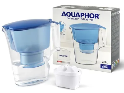 Produktbild von AQUAPHOR Time 2,5 l. NIEBIESKI, 200 l, Blau, Transparent