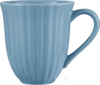 Produktbild von IB Laursen Becher mit Rillen Mynte BLUE BELL Blau Keramik Geschirr Tasse 250 ml