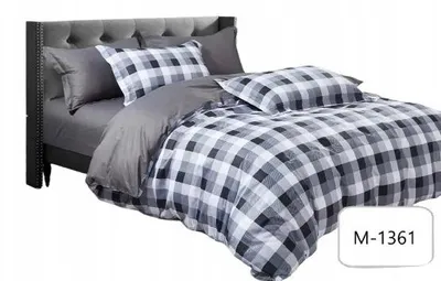 Produktbild von Collection World Wende-Bettwäsche Baumwollsatin Karo 140x200 cm