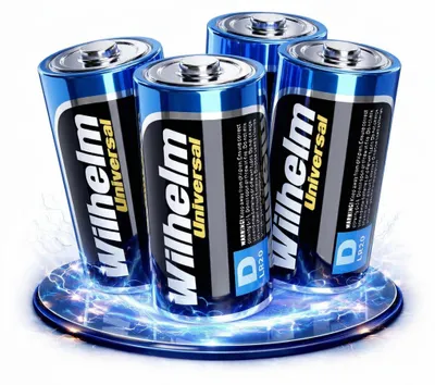 Produktbild von 4 x Mono D Universal Wilhelm Alkaline Batterien LR20 1,5V