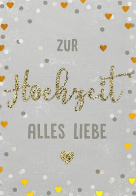 Produktbild von Hochzeit Vermählung Bling Bling Glückwunschkarte im Format 115x17cm