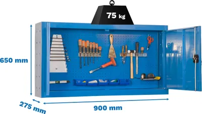 Produktbild von Werkzeugschrank aus Metall CABINET TOOLS DISM. 650x900mm BLAU