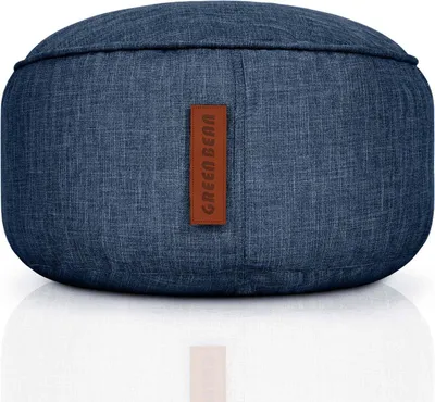 Produktbild von Green Bean® Sitzhocker "Home Linen" 45x25cm mit EPS Perlen Füllung - Fußhocker für Sitzsäcke - Dunkelblau