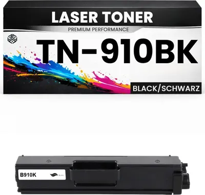 A product shot of a laser toner cartridge box and the cartridge itself.