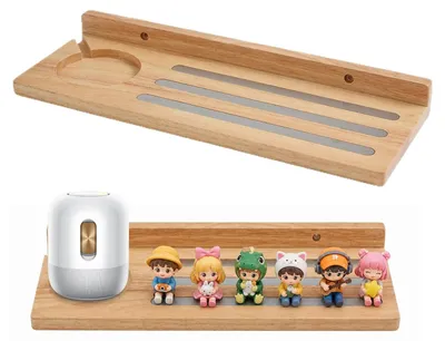 Hängeregal aus Holz mit Magneten für Hörspielfiguren, 70-75 Figuren