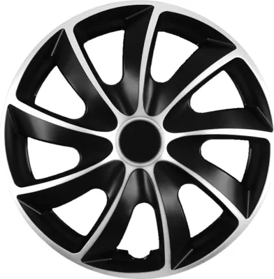 Productafbeelding van NRM Wielkappen QUAD BICOLOR, zilver/zwart, 17 inch. (4 x universele wielbeschermers/wielkappen)