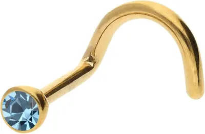 Produktbild von PIERCINGLINE Chirurgenstahl Nasenstecker Spirale KRISTALL