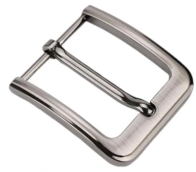 Herren Gürtelschnalle, automatisch, 40 mm, Metall, silber