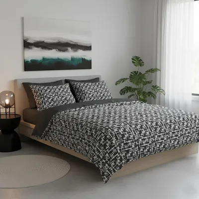 Produktbild von L'Essentiel Linge de Maison, Hochwertiges Ranforce Bettwäsche Set (2-teilig), Anthrazit, 200 x 200 cm | 100% Baumwolle, maschinenwaschbar bei 40 °C, Knopfverschluss | Elegantes Design für Ihr Schlafzimmer.