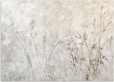 Produktbild von Vlies fototapete Graue Pflanzen im Nebel 100x70 cm Feeby Grau inkl. Kleber einfache Montage