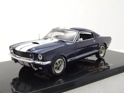Produktbild von Ixo Models CLC613 Ford Shelby Mustang GT 350 1965 dunkelblau weiß 1:43