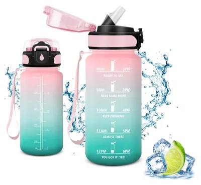 Obrázok produktu pre Omgoods – športová fľaša Vikaster s brčkom, 0,5 l, odolná voči úniku
