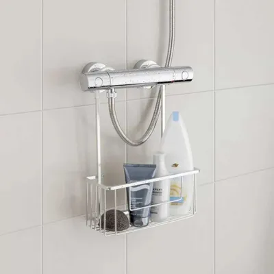 Image de Etagère de bain / douche a suspendre, chrome brillant