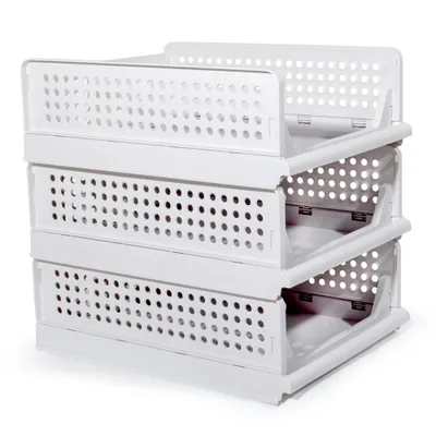 Produktbild von Theo&Cleo 3 Stück Schrank Organizer Kleiderschrank, Aufbewahrungsbox, Schließfächer,Faltbare