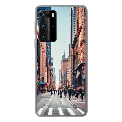 Produktbild von MuchoWow® Handyhülle Schutzhülle Hülle für Huawei P40 Pro Veteranenparade in New York Silikon Softcase Handy Hülle - Schutz