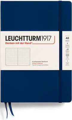 Produktbild von Leuchtturm 342925, Einfarbig, Navy, A5, 251 Blätter, 80 g/m², Hardcover