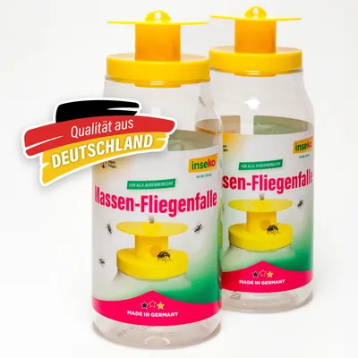 Produktbild von 2x inseko Massenfliegenfalle I Massen Fliegenfänger I Fliegenfalle mit Lockstoff für alle Außenbereiche