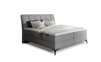 Obrázok produktu pre MOB, Manželská posteľ Boxspring 180 cm - Alberto (sivá Sawana 21) (s matracmi)