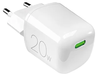 Produktbild von Puro Reiselader 20W USB-C Gan weiß