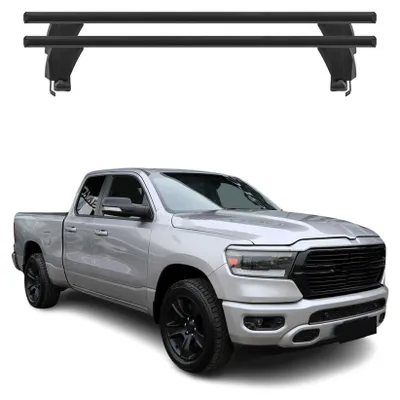 Produktbild von Menabo Dachträger Grundtäger für RAM 1500 2018-2025 ABE Aluminium Schwarz 2tlg, KI-generiertes Bild