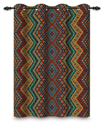 Verdunkelungsvorhang 135x245 cm, Boho-Muster, Ösen, 1 Stück