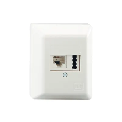 Image de RUTENBECK Prise de raccordement Cat3 AP 2xRJ12 RAL9010 rws